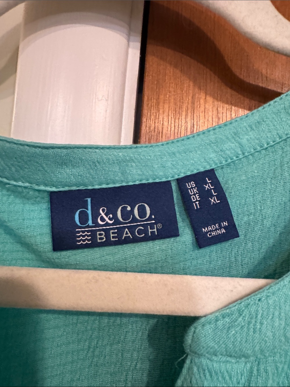 D&Co. aqua split-neck short sleeve blouse - Picture 2 of 6